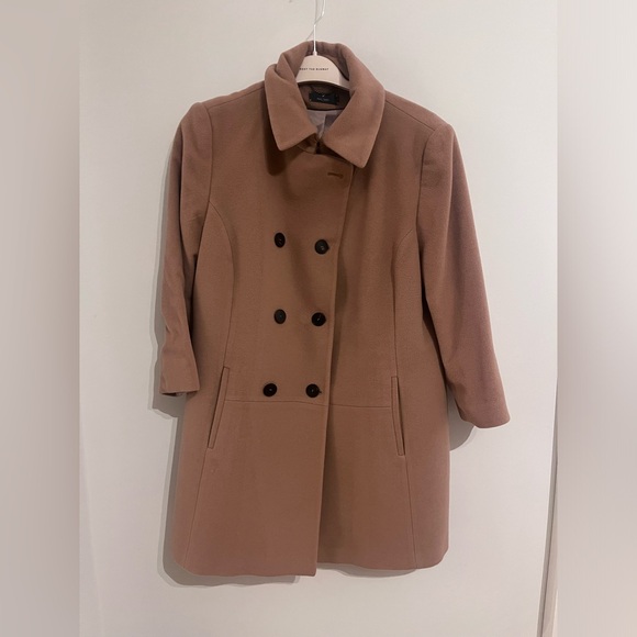 Mauve wool blend women’s coat - Picture 1 of 5